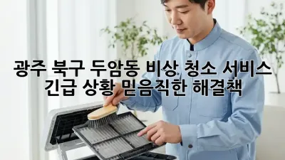 광주 북구 두암동 비상 청소 서비스: 긴급 상황, 믿음직한 해결책
